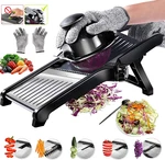 Mandoline Slicer For Kitchen, Adjustable Stainless Steel Food Vegetable Potat.... Fixed Price $51.51.