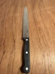 Ginsu Kiso 8" Slicer Knife Black Dishwasher Safe Stainless Steel Blade. Fixed Price $12.99.