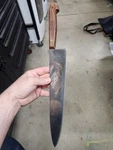 Vintage High Carbon Steel Large 12 Blade Chefs Knife Clean Cut Brand Nice. Fixed Price $45.00.