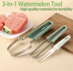 Fantexy 3-IN-1 Watermelon Fork Slicer Cutter Stainless Steel Popsicle Tool Knife. Fixed Price $8.49.