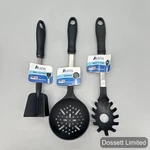 Rada Cutlery Meat Chopper, Skimmer, Pasta Server Set, Black Non-scratch Made Usa. Fixed Price $25.99.