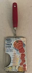 Vintage 1959 Ekco Tomato Slicer Red Wooden Handle Packaging T-6321. Fixed Price $12.71.