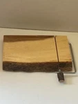 Lipper International Acacia Slab Cheese Wooden Slicer With Bark Trim & Handle. Fixed Price $13.99.