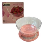 Vintage Bialetti Kitchen Scale Pink Breast Cancer Awareness W/ Bowl Up To 7 Lb. Fixed Price $18.00.