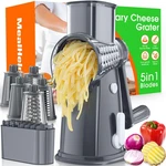 Mealhelper 5 Blade Rotary Cheese Grater Hand Crank With Standard, Gray. Fixed Price $36.00.