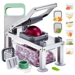 Uimoso All-in-one Vegetable Chopper & Slicer With 8 Interchangeable Blades. Fixed Price $49.99.