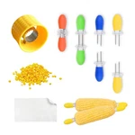 8X Corn Holders, Stainless Steel Cob On The Ske.... Fixed Price $17.75.