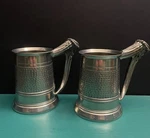 Vagabond House Pewter Deer Antler Handle English Hammered Tankard Beer Ale Mug. Fixed Price $349.99.
