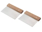 By Winco Set Of 2 Stainless Steel Dough Scraper With Wood Handle. Fixed Price $19.23.