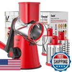 Geedel Rotary Cheese Grater Mandoline Slicer 3 Blades For Veggies, Nuts. Fixed Price $46.33.