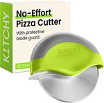 Kitchy Pizza Cutter Wheel - Protective Blade Cover Ergonomic Slicer (green). Fixed Price $19.99.