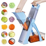 Vegguru Safe Mandoline Slicer: Adjustable Vegetable Chopper, Onion, Carrot, Fry. Fixed Price $66.93.
