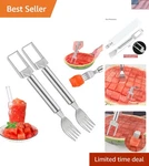 Dishwasher Safe Watermelon Slicer & Fork Set - Perfect Home, Camping, More. Fixed Price $11.39.