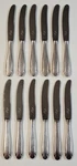 12 Wmf Friodur 90/18 Silverplate Hollow Dinner Butter Knife 7 6/8" Knives Set. Fixed Price $34.95.