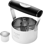 Hulisen Donut Cutter, 3.5 Inch Stainless Steel Doughnut With Soft Grip Ha. Fixed Price $19.90.