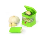 Garlic-a-peel Press, Crusher, Cutter, Mincer, And Storage Container .... Fixed Price $28.77.