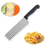 Stainless Steel Blade Cooked Potato Vegetable Crinkle Wavy Cutter Slicer Knife. Fixed Price $10.37.