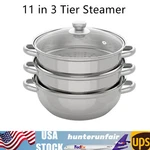 3 Tier Food Steamer Stainless Steel Vegetable Cooker Kitchen Steaming Rice Pot. Fixed Price $35.98.