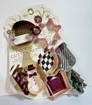 Core Kitchen 8PC Christmas Mini Cookie Cutter Set Plum, Blush & Gold. Fixed Price $8.94.