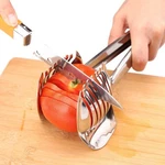 Tomato Slicer Lemon Cutter Multipurpose Handheld Round Fruit Tongs Stainless .... Fixed Price $21.13.