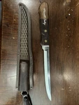 Vtg Harold Ensley Fishing Filet Fixed Blade Stainless Steel Japan Knife. Fixed Price $20.00.