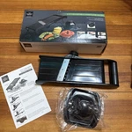 Sharper Image Stainless Steel Adjustable Mandoline Slicer Black SI-12SS376. Fixed Price $20.00.