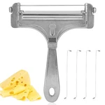 Lasuroa Stainless Steel Cheese Cutter, Slicer, Glossy Silver, Adjustable. Fixed Price $12.66.