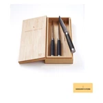 Michel Bras 3 Piece Kitchen Steak Knife Set Knives Small Black. Fixed Price $756.38.