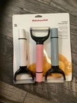 Kitchenaid 3 Piece Serrated Julienne Peeler Set Pink White Gray New. Fixed Price $29.99.