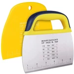 Ygdz Dough Scraper Chopper 2 Pcs, Stainless Steel Cutter With Yellow. Fixed Price $13.35.