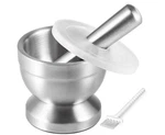 Tera Food-grade 18/8 Stainless Steel Mortar And Pestle Brush Pill Crusher. Fixed Price $24.95.