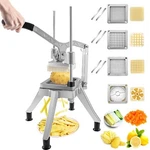 Vevor Commercial Vegetable Chopper W/ 4 Replacement Blades, Stainless Steel Fren. Fixed Price $249.99.