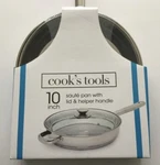 Cook Tool Stainless Steel 10 Inch Saut Pan With Lid Helper Handle New. Fixed Price $30.00.