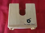 The Bagel Slicer - Wooden Guide Knife Slot Vintage Kitchen Gadget. Fixed Price $12.99.