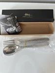 Michael Aram Forest Leaf Serving Set Fork Spoon Silver Glossy Dishwasher Safe. Fixed Price $55.00.