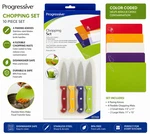 Progressive 10-PIECE Chopping Set 4 Stainless Steel Paring Knives + Flexible. Fixed Price $19.99.