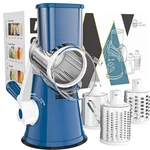 Cambom Rotary Cheese Grater Hand Crank Shredder 3 Blades, Dark Blue. Fixed Price $52.10.