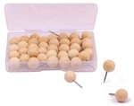 Tupalizy Round Wooden Map Thumb Tacks Unfinished Natural Push Pins Black. Fixed Price $11.99.