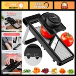 2-IN-1 Stainless Steel Mandoline Slicer Adjustable Thickness, Julienne Blade F. Fixed Price $49.99.