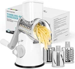 X Home Rotary Cheese Grater For Kitchen, Shredder With 3 Blades, White. Fixed Price $24.64.