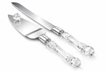 Adorox Elegant Cake Knife Server Set Stainless Steel With Crystal Handle - P. Fixed Price $16.12.