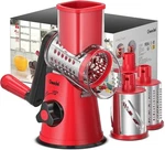 Geedel Rotary Cheese Grater, Kitchen Mandoline Vegetable Slicer With 3 Red. Fixed Price $42.96.