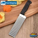 Wavy Potato Slicer Stainless Steel French Fry Vegetable Cutter For Home Kitchen. Fixed Price $10.85.