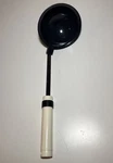 Vintage Pedrini Ladle From Italy With White Handle Very Good Condition. Fixed Price $12.00.