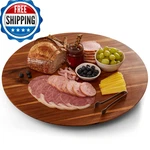 Tidita 21 Acacia Lazy Susan For Top - Wooden Turntable Serving Tray. Fixed Price $83.11.