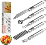 Stainless Steel Fruit Carving Knife Set, 5 Pack Vegetable Engraving Blades For. Fixed Price $27.99.