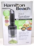 Hamilton Beach 3-IN-1 Spiralizer 2 Speed Electric Slicer 59998 New Box. Fixed Price $24.99.