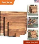 Cutting Board Set 15.75 X 12/13 9.5/10 Out Of Solid Acacia Wood - 0,.... Fixed Price $147.13.