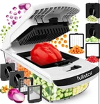 Fullstar Vegetable Chopper Spiralizer 4-IN-1 Kitchen Slicer White New Box Set. Fixed Price $37.99.