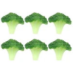 6 Pcs Simulated Broccoli Slices Fake Artificial Vegetable For Kitchen Display. Fixed Price $19.14.